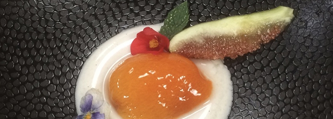 Abricot au sirop sur kanten