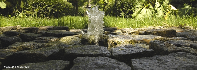 La fontaine du jardin zen